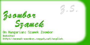 zsombor szamek business card